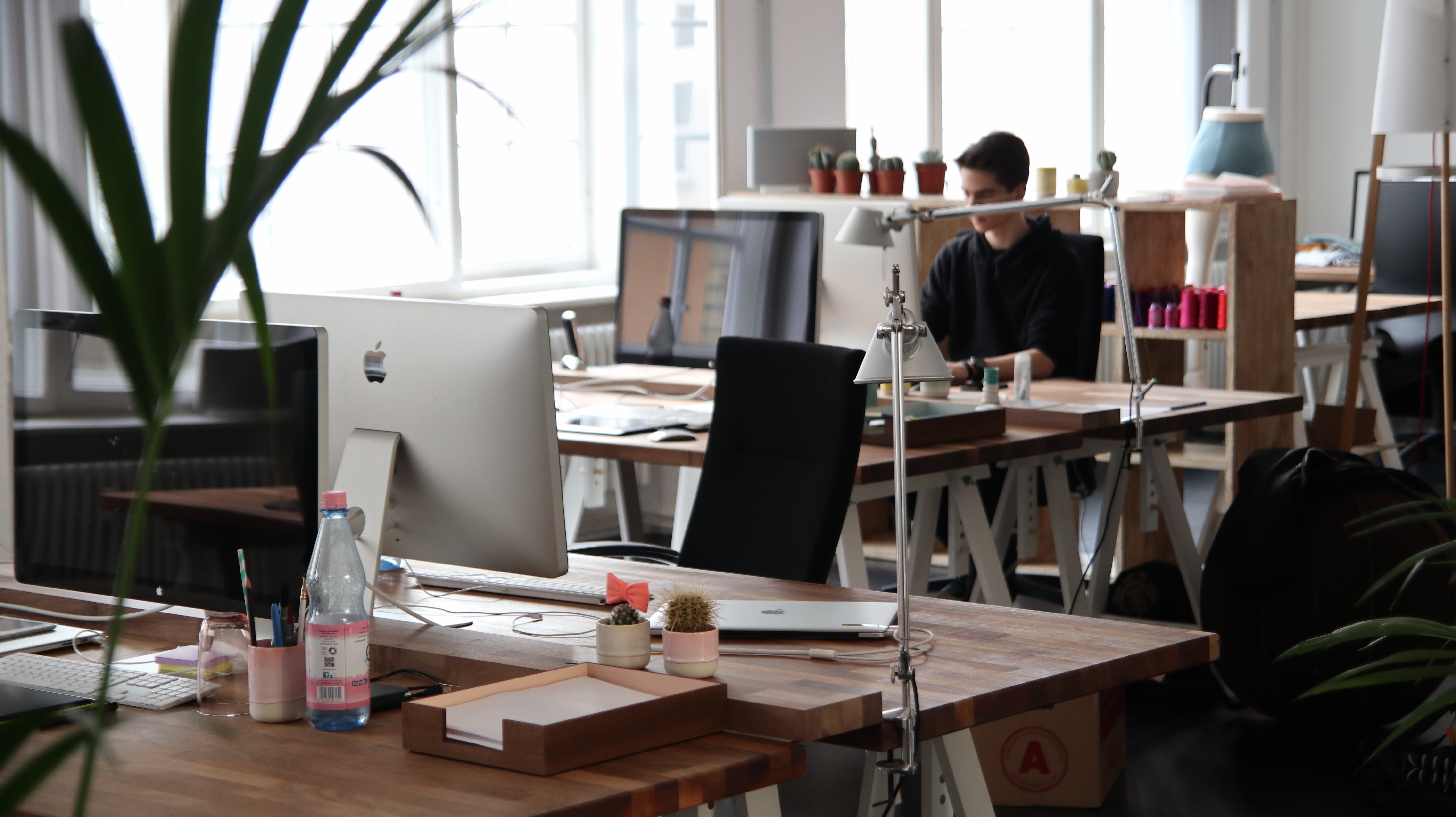 Employees working at a marketing agency