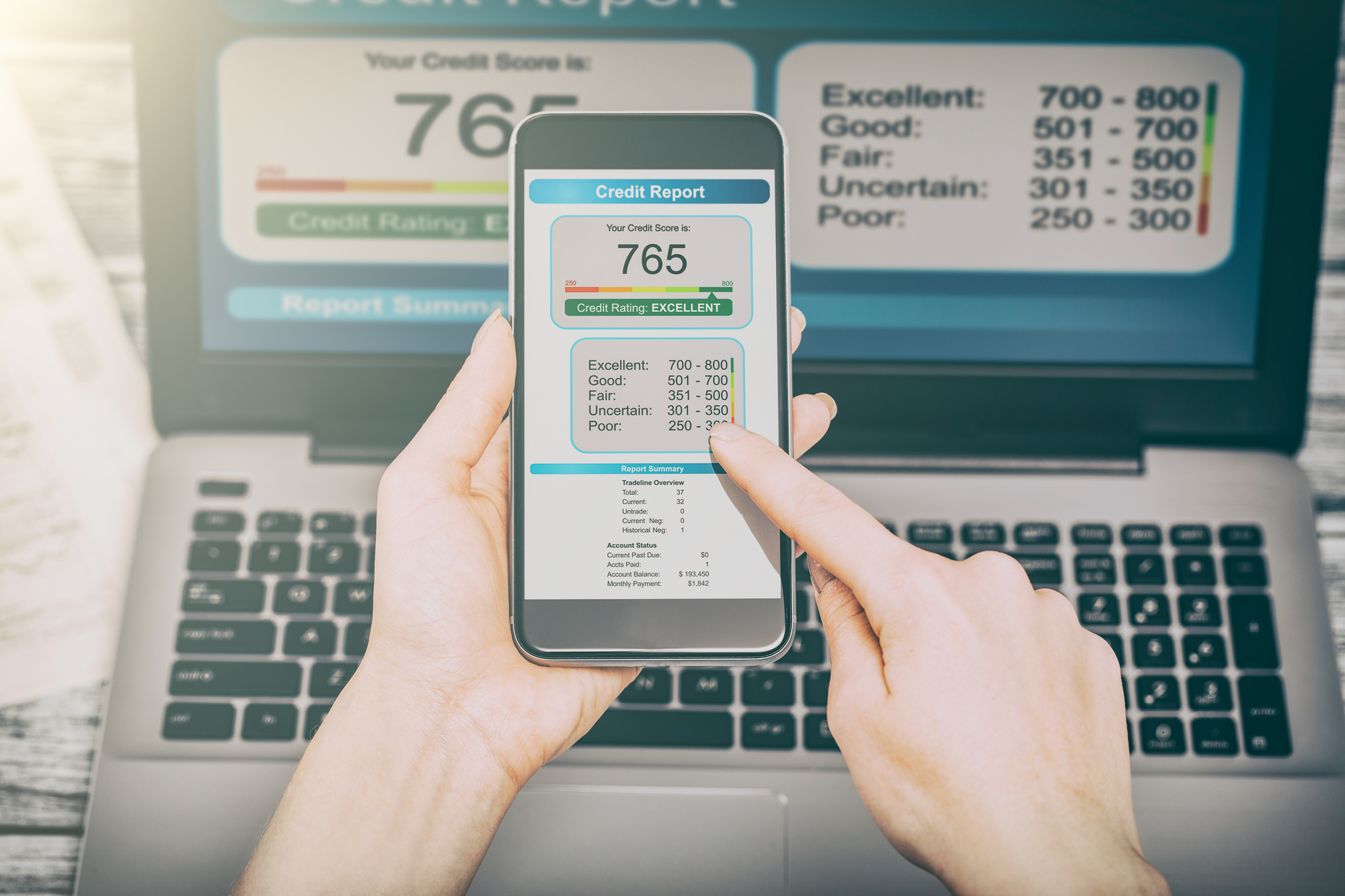 Business Owner Checking a Hard Credit Inquiry